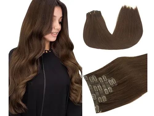 7pcs set clip hair extension 24inch