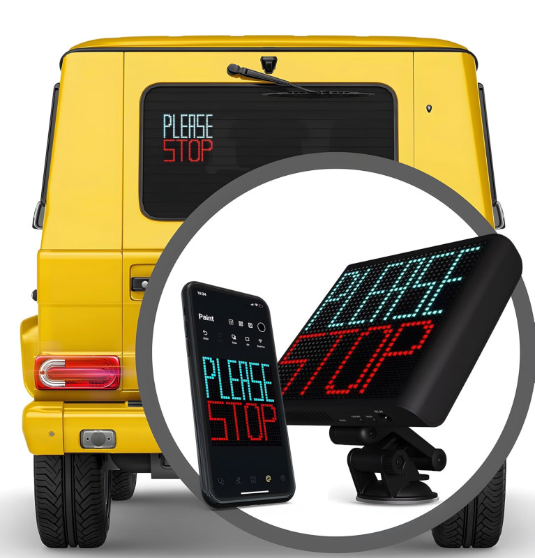 شاشة متحركة للسيارة بتقنية التحكم الصوتي من موچيبيك Voice-Controlled Animated Display for Cars by Mojipic