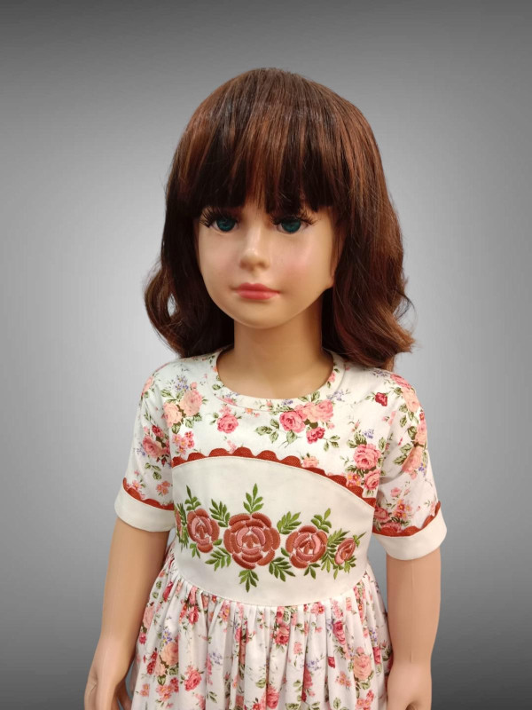 Baby dress with embroidered design
