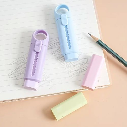 4pcs/pack Push-pull Erasers Retractable Eraser