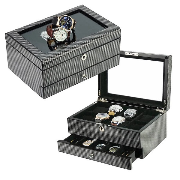8 Slots Watch Box with a Drawer