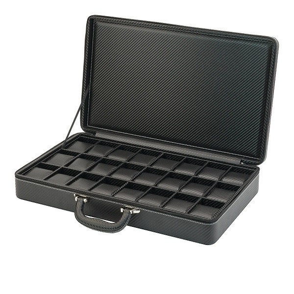 24 Slots Leather Watch Suitcase