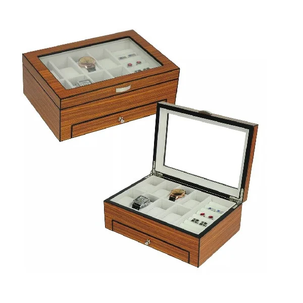 Wooden Jewelry Box with pen Drawer