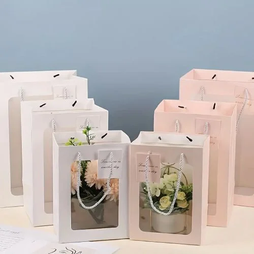 3-Pack Thickened Window Gift Bags