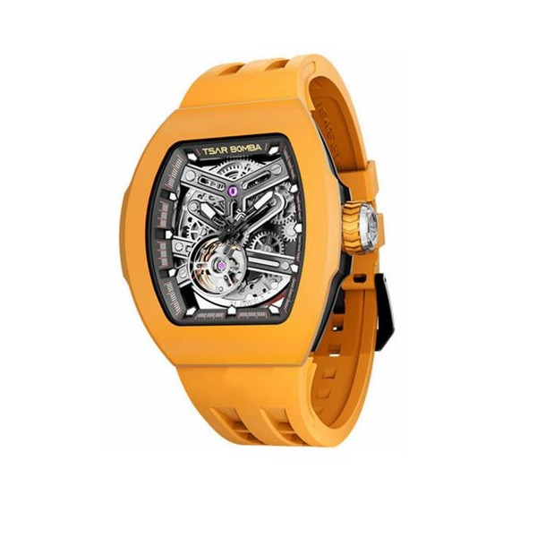 Quick Release Fkm Rubber Bezel Watch (Yellow)