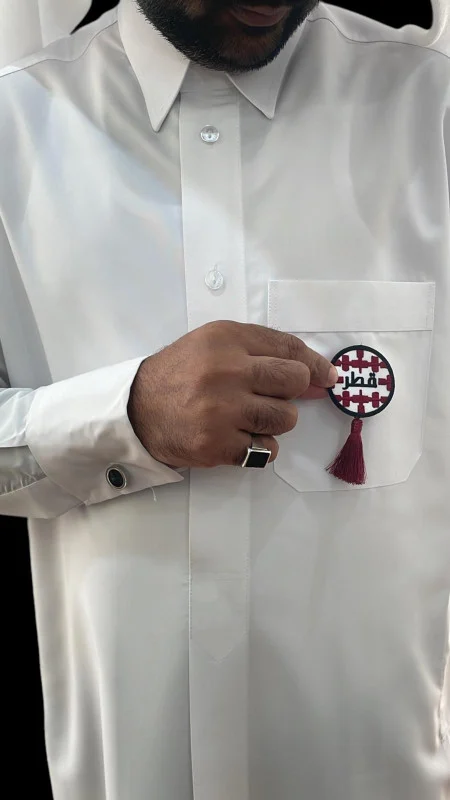 Qatar Badge maroon tassel (Embroidered)