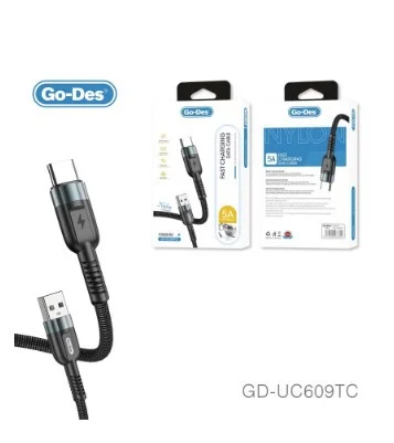 Go-Des Charging Nylon Braided Aluminum Alloy USB Cable Type-C