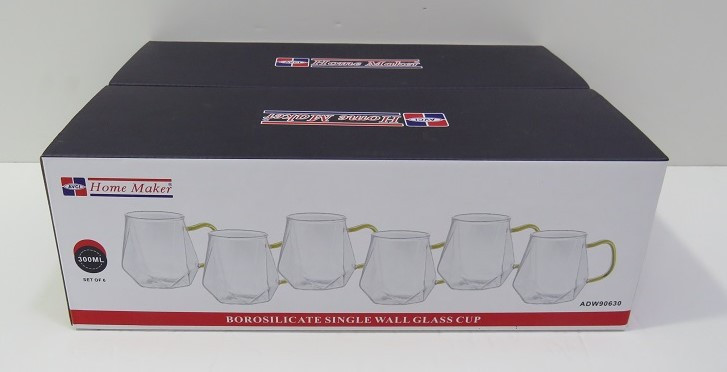 AVCI HOME MAKER BSC S.WALL GLASS CUP 300ML 6PC ST