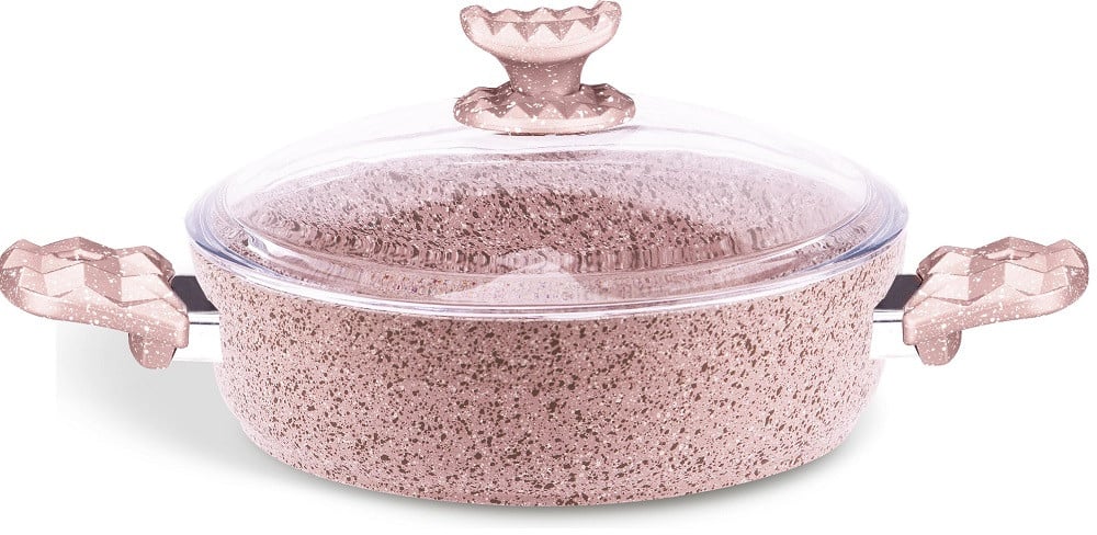 AVCI HOME MAKER GRANITEC PINK 26CM LOW CASSEROLE