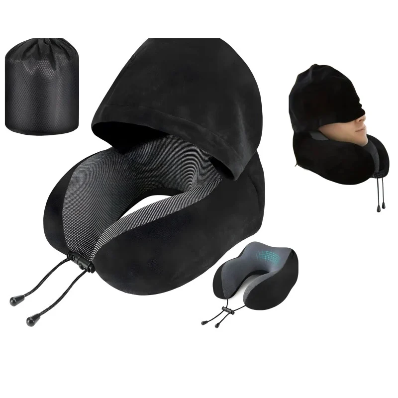 مخدة سفر بغطاء راس Hooded Travel Pillow