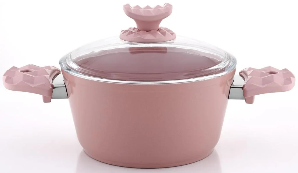 AVCI HOME MAKER CERAMIC COATING 28CM PINK CASSEROLE