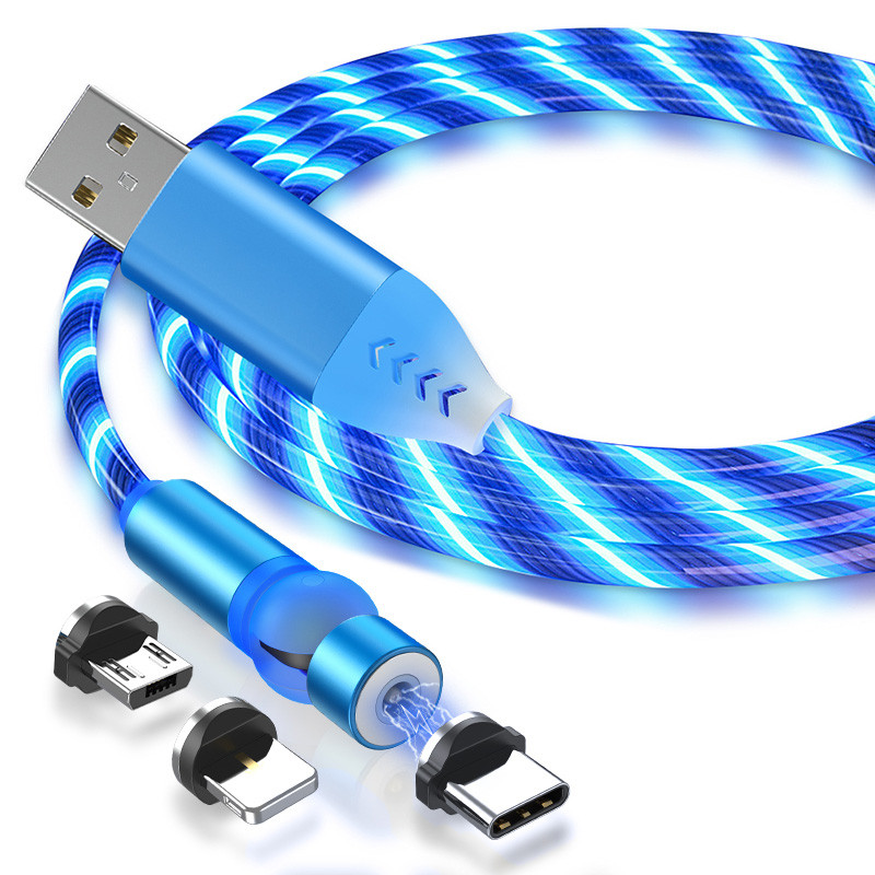 3in 1LED Luminous Fashion Fast Charging Multipel Heads