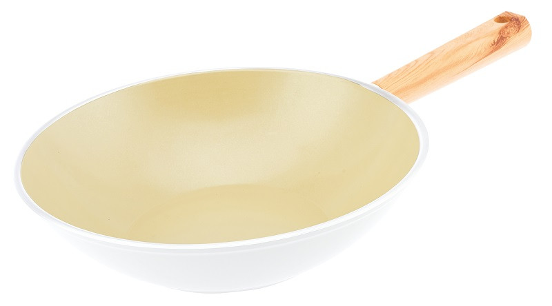 AVCI HOME MAKER  CER. COAT. SWISS CRYSTAL 28 CM WOK PAN