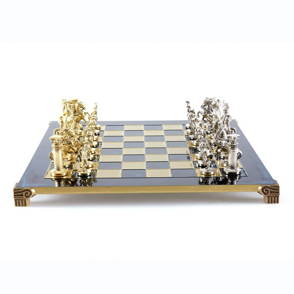 Archers Metal Chess Set 44cm Blue