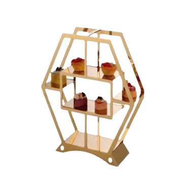 HADI STAINLESS STEEL BUFFET DISPLAY - GOLD