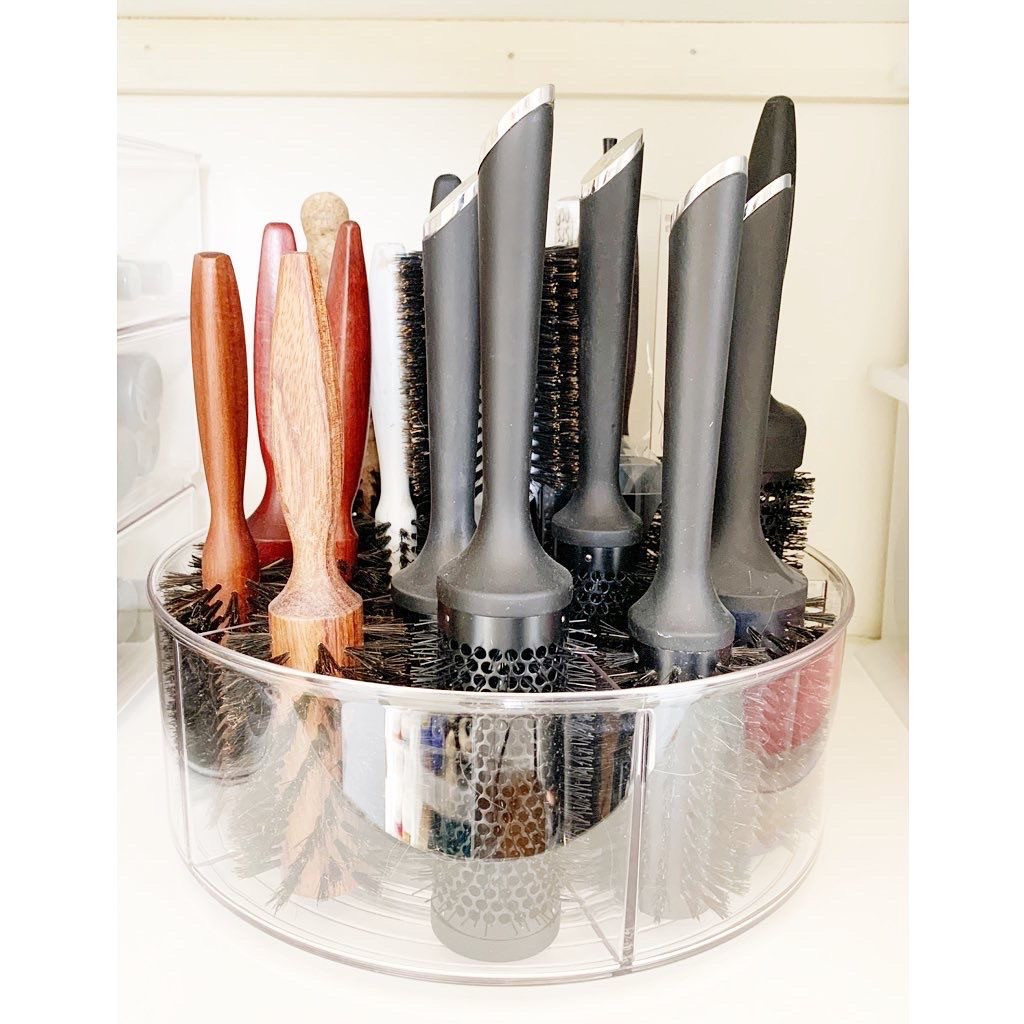 acrylic lazy susan with dividers