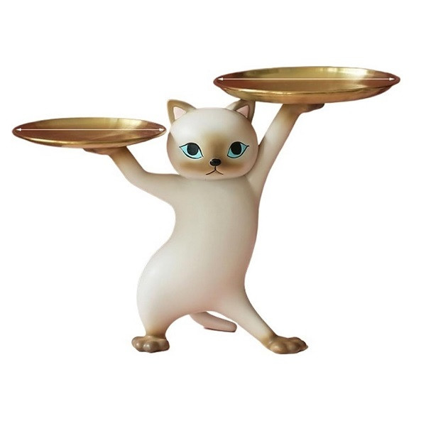 Cat Double Storage Tray (Latte)