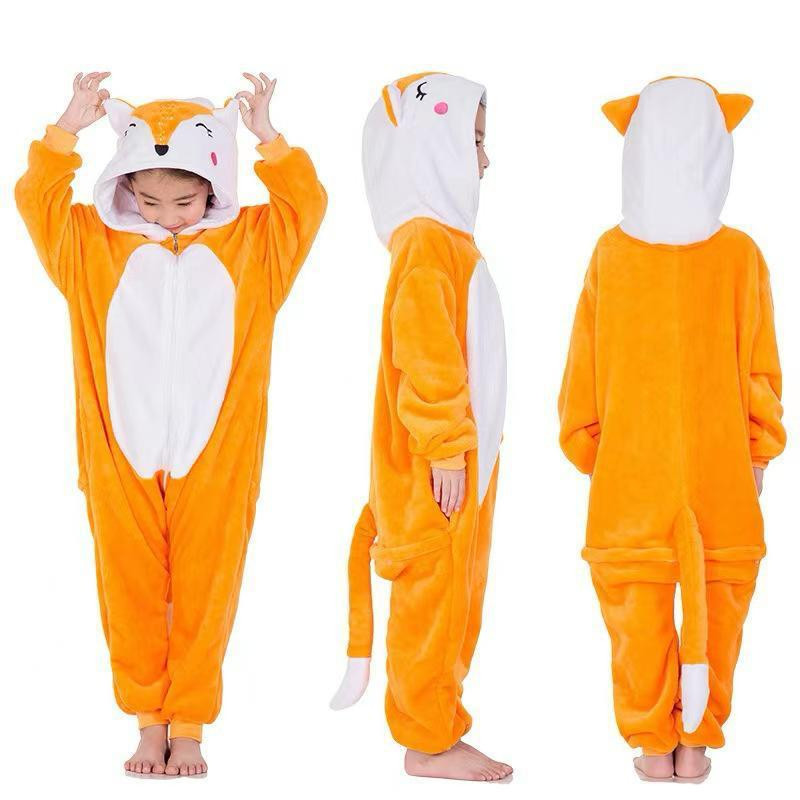 White Head Fox Costume Overall
