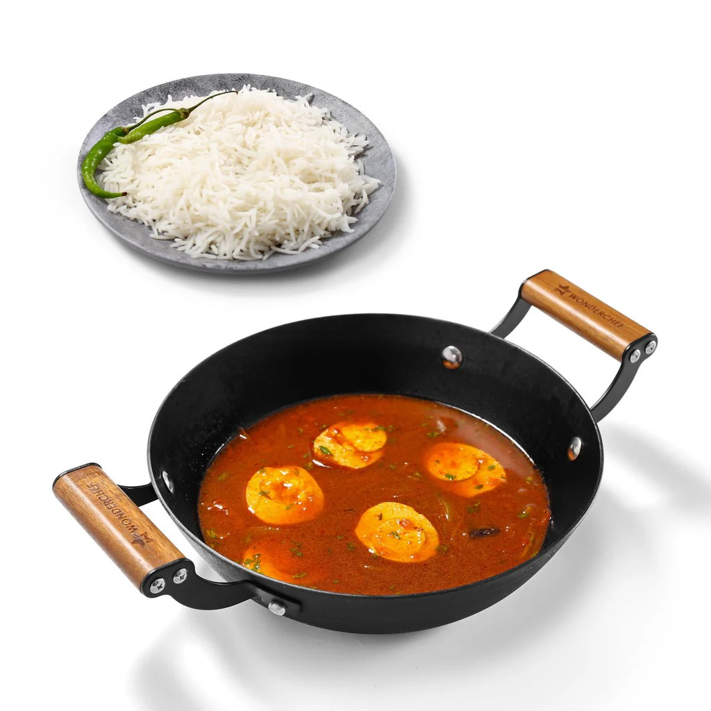 WONDERCHEF FERRO CAST IRON KADHAI 28CM
