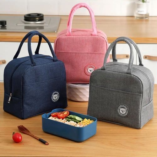 Insulated Lunch Bag With Bear Pattern