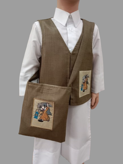 Attire for kids/set ( vest, bag, cap)