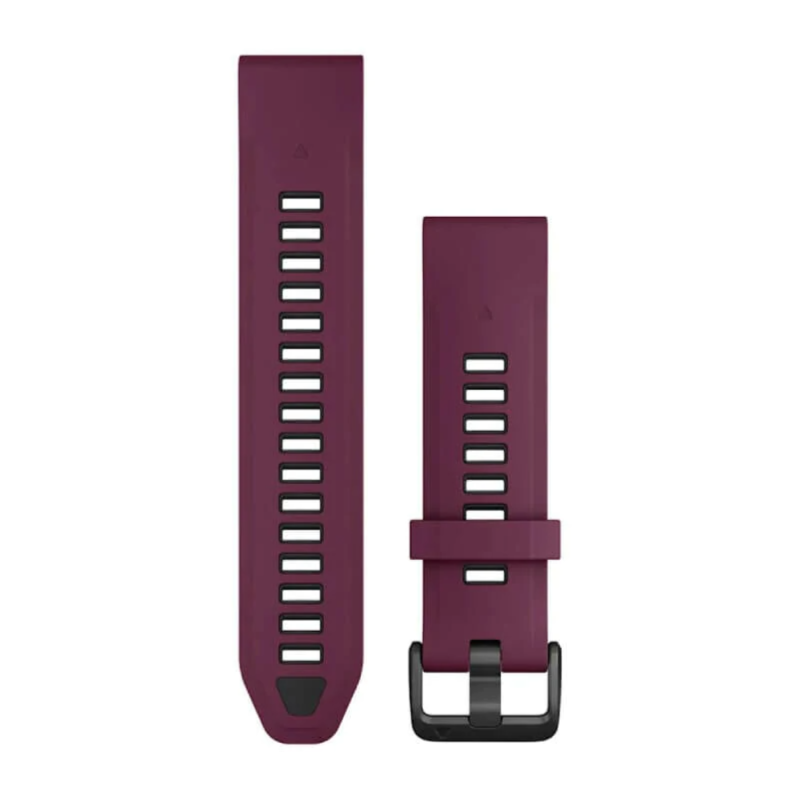 QuickFit® 20 Watch Bands QuickFit® 20 Watch Bands, Merlot/Graphite Silicone 010-13391-04