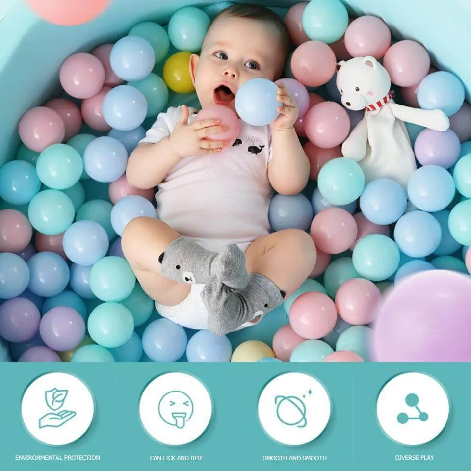 Plastic balls Mix colors  50 pieces 7.5 CM