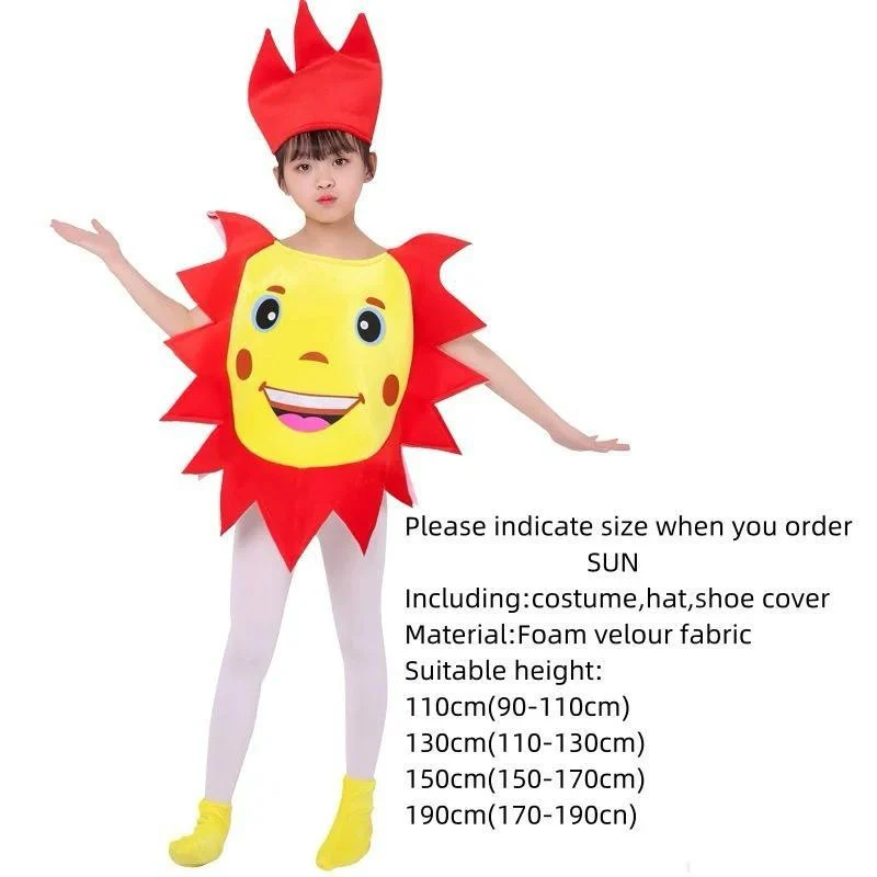 Sun Costume Including Hat and Shoes Cover