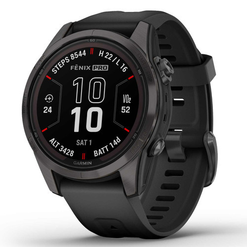 FENIX 7S SAPPHIRE SOLAR CARBON GRAY DLC Ti W/BLK BAND EMEA 010-02539-25