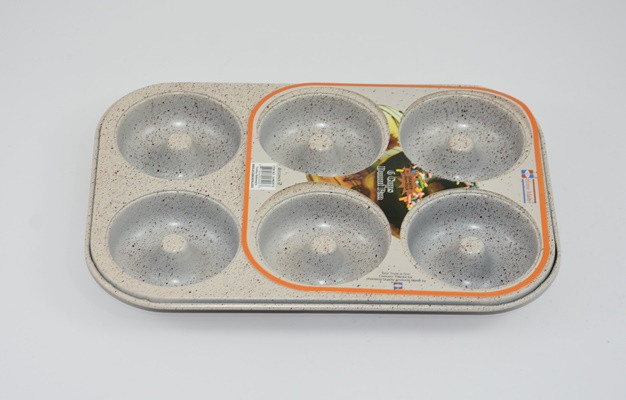 AVCI HOME MAKER GRANITE-6 CUP DONUT PAN