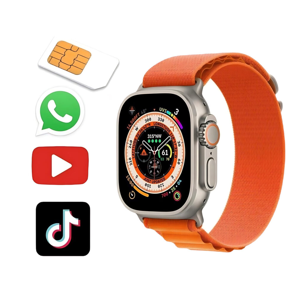 ساعة مع منفذ شريحة جوال sima