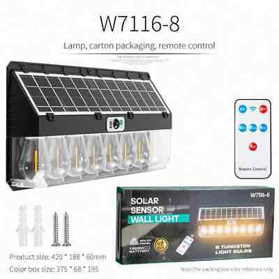 Solar Sensor Wall Light With 8 Bulbs