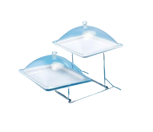 HADI 2 TIER DISPLAY W/ PLATES W/ COVER