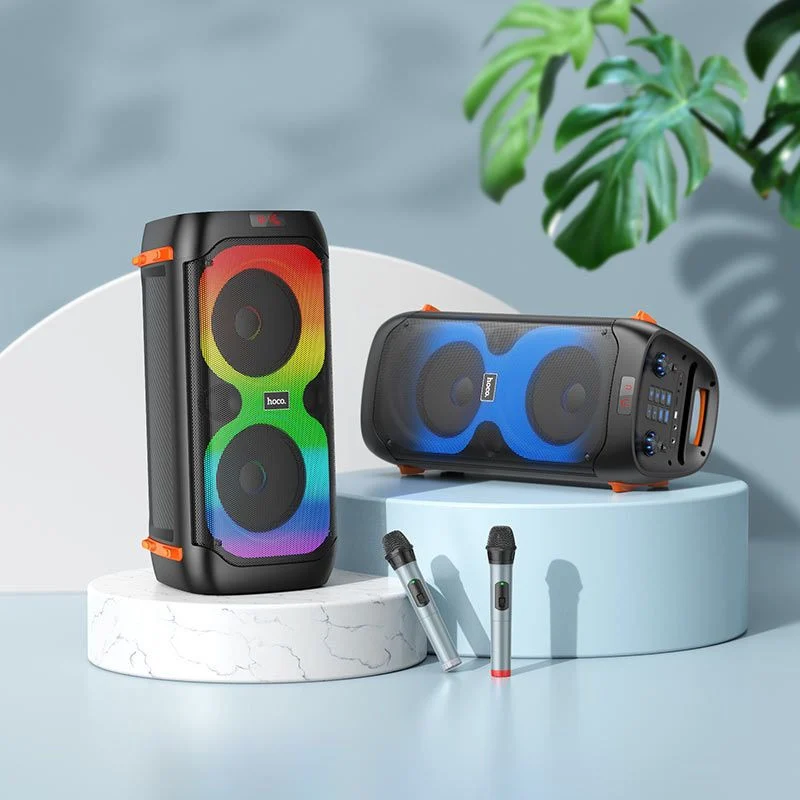 سماعة هوكو لاسلكية مع مايكروفونين Hoco Wireless Speaker with Two Microphones