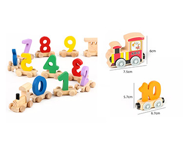 Magnetic train of numbers