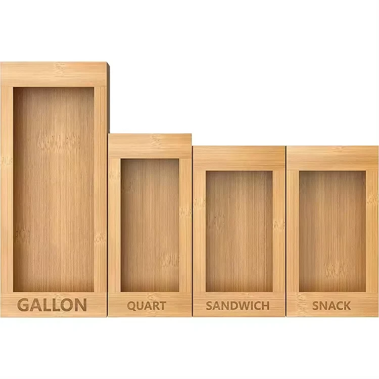 Bamboo Sandwich Bag Organizer Set