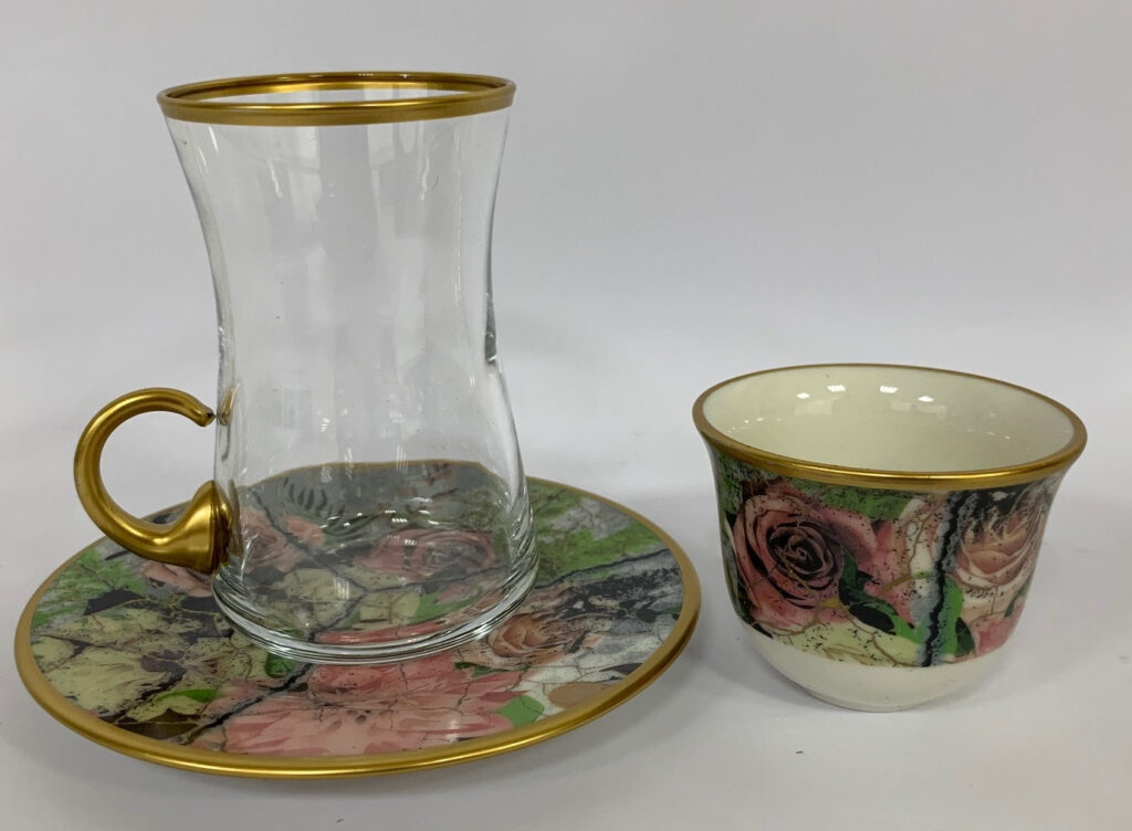 AVCI HOME MAKER SIENA-42361 GOLD 18 PCS TEA & MIRRA SET