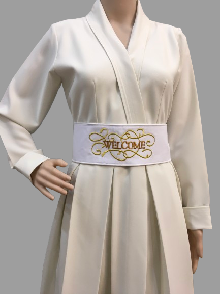 Welcome Embroidered belt