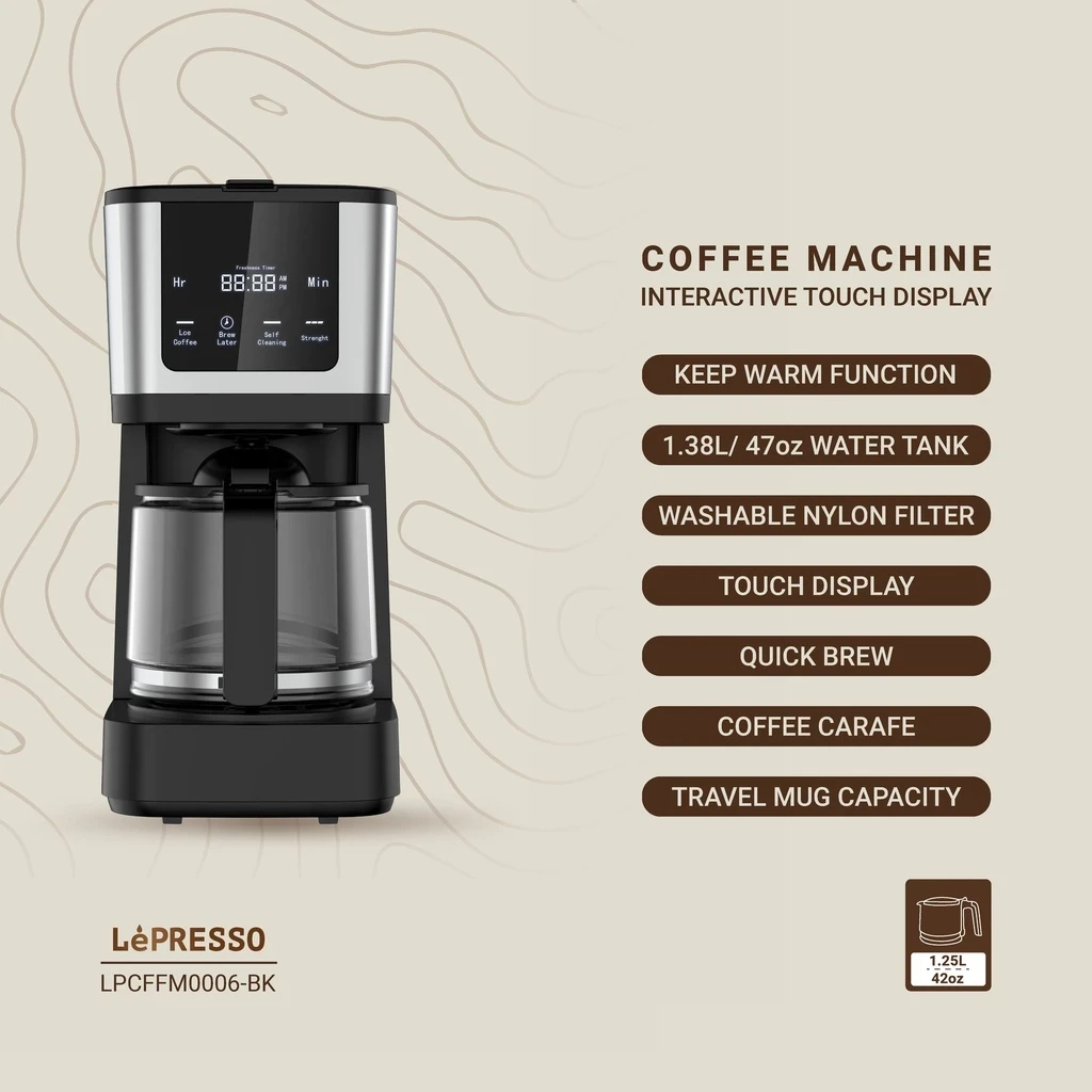 LePresso Rich Brew Coffee Machine with Interactive Touch Display - LP006