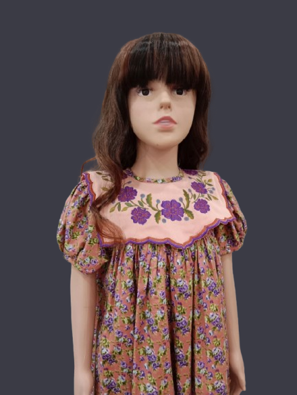 Floral dress with Collar design