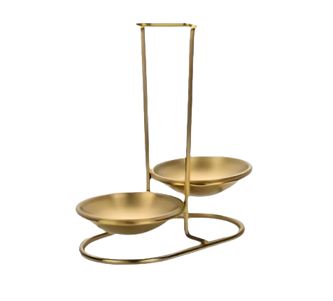 HADI LADLE REST WITH 2 PCS SPOON - GOLD