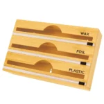 3-in-1 Bamboo Kitchen Wrap Dispenser and Cutter