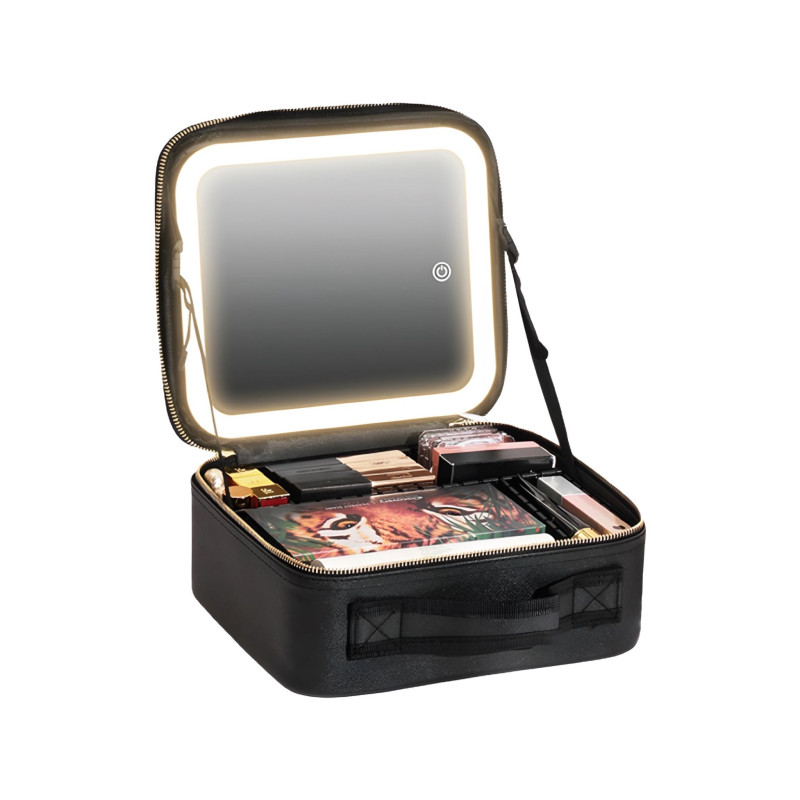 شنطه تنظيم المكياج مربع اسود جرين ليون Green Lion Black Square Makeup Organizer Bag