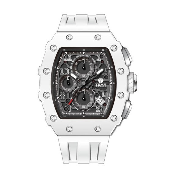 Ceramic Quartz Waterproof Watch White