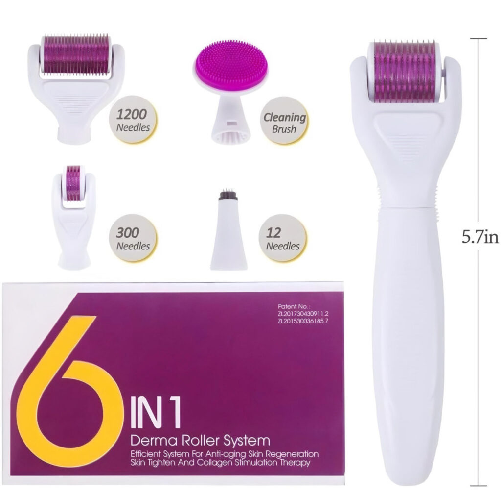نظام ديرما رولر ٦ في ٢     6-in-2 Derma Roller System