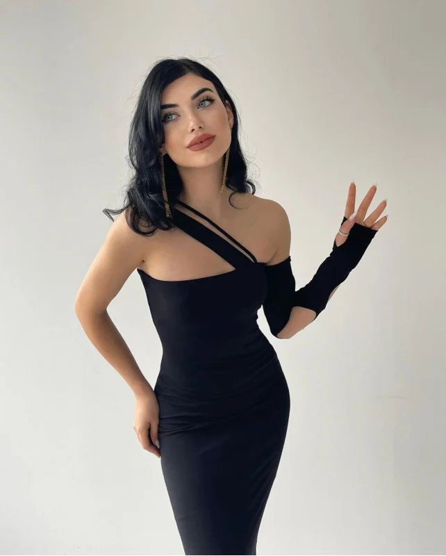 Black Gloved Dress