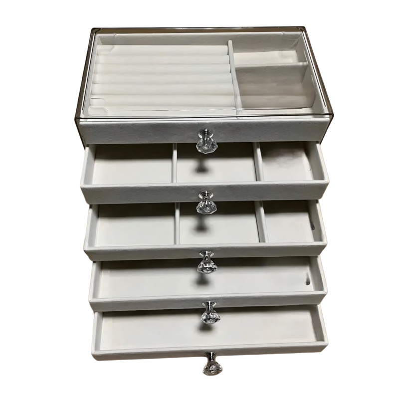 صندوق المجوهرات بخمس أدراج Jewelry Box with 5 Drawers