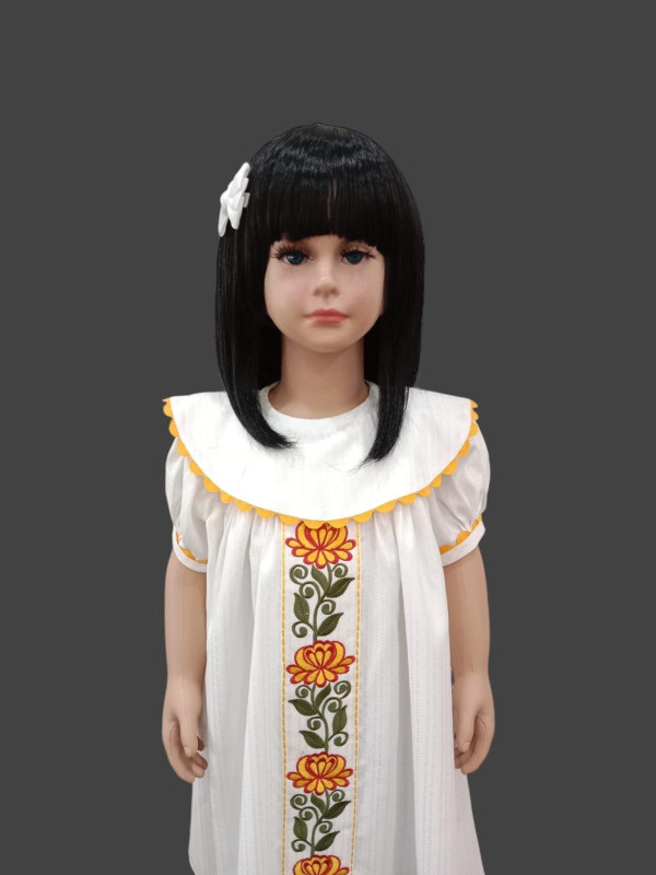 Embroidered design kids dress