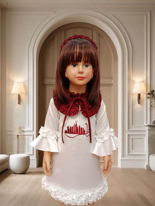 National day baby dress ( removable collar)