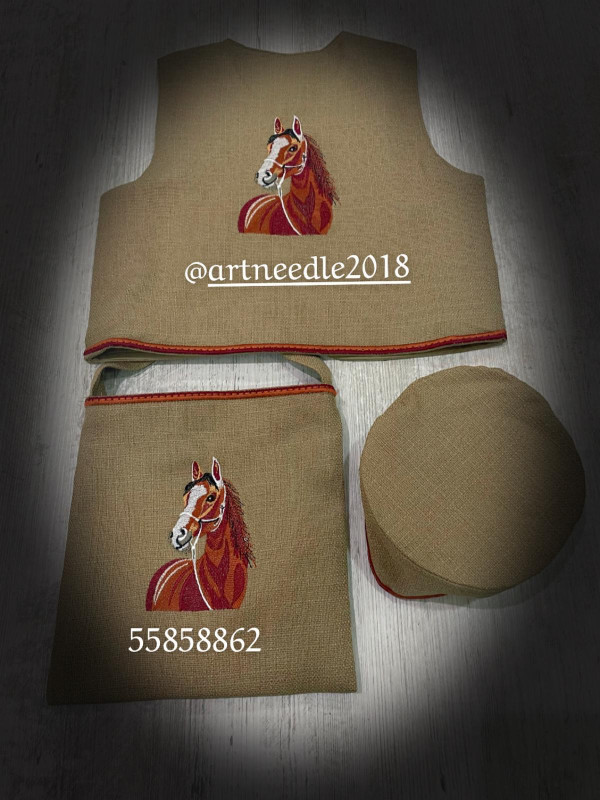 Attire for kids/set ( vest, bag, cap)